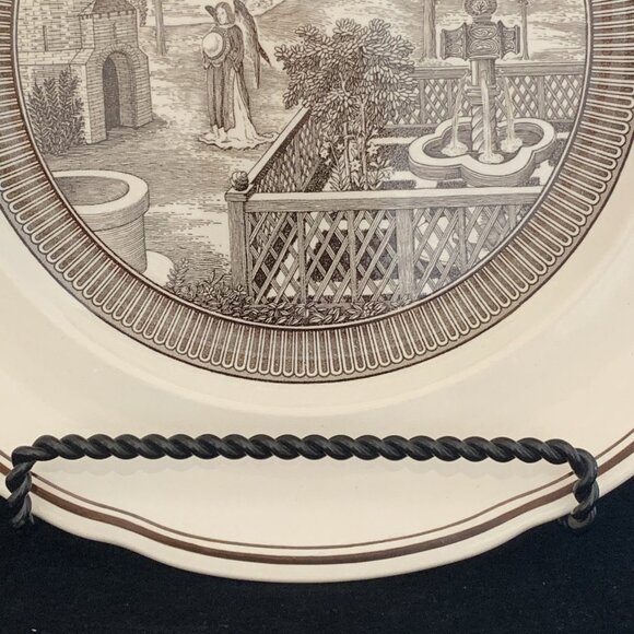 Wedgwood Plate Garden Club of America Types of Gardens Early Italian 10.5" Vtg - Picture 4 of 7